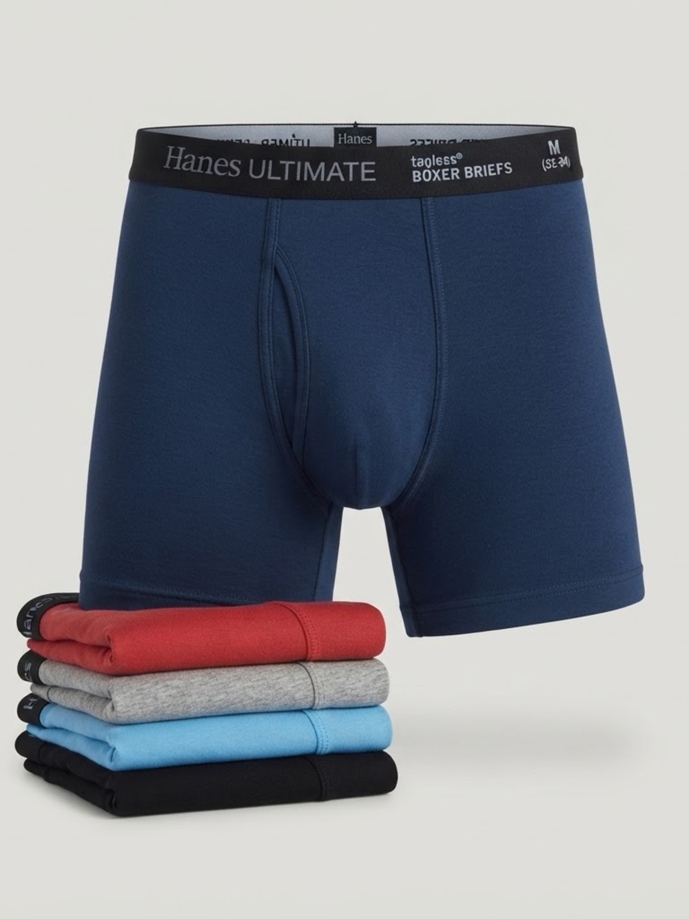 Hanes Ultimate Boxer Briefs with Assorted Color Pack men’s medium